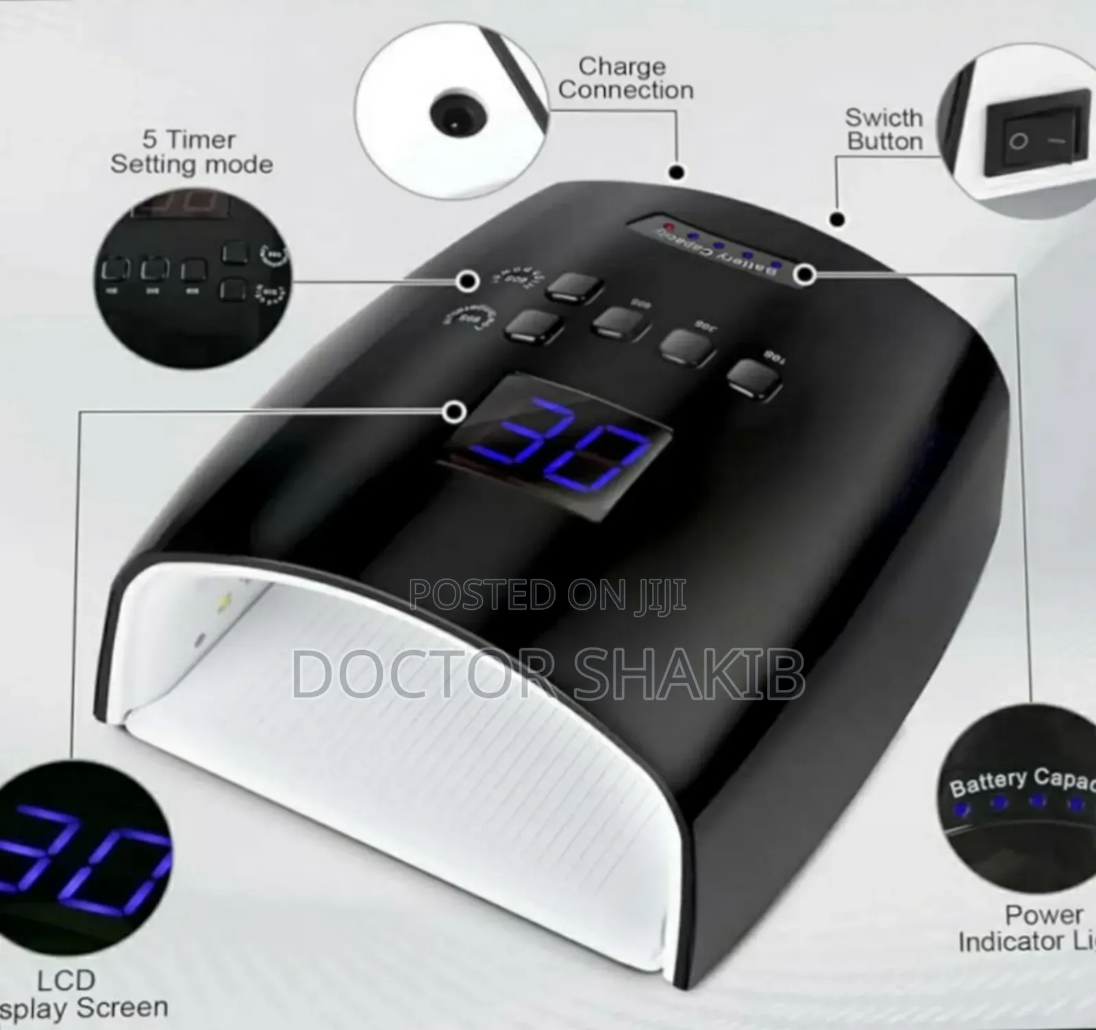 Uv Led Nail Lamp Rechargeable, Cordles