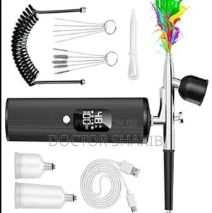 Rechargeable High-Pressure Airbrush Kit With Compressor