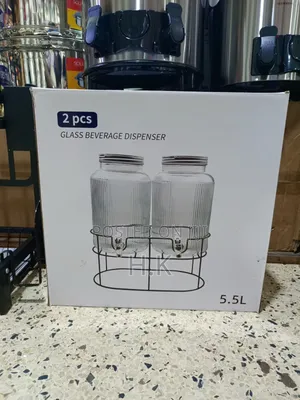 2pcs Glass Beverage Dispenser 5.5l