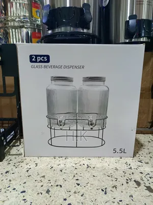 2pcs Glass Beverage Dispenser 5.5l