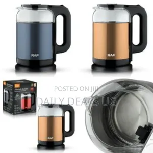 Raf 2 Litre Electric Glass Kettle Cordless With Blue Led Light