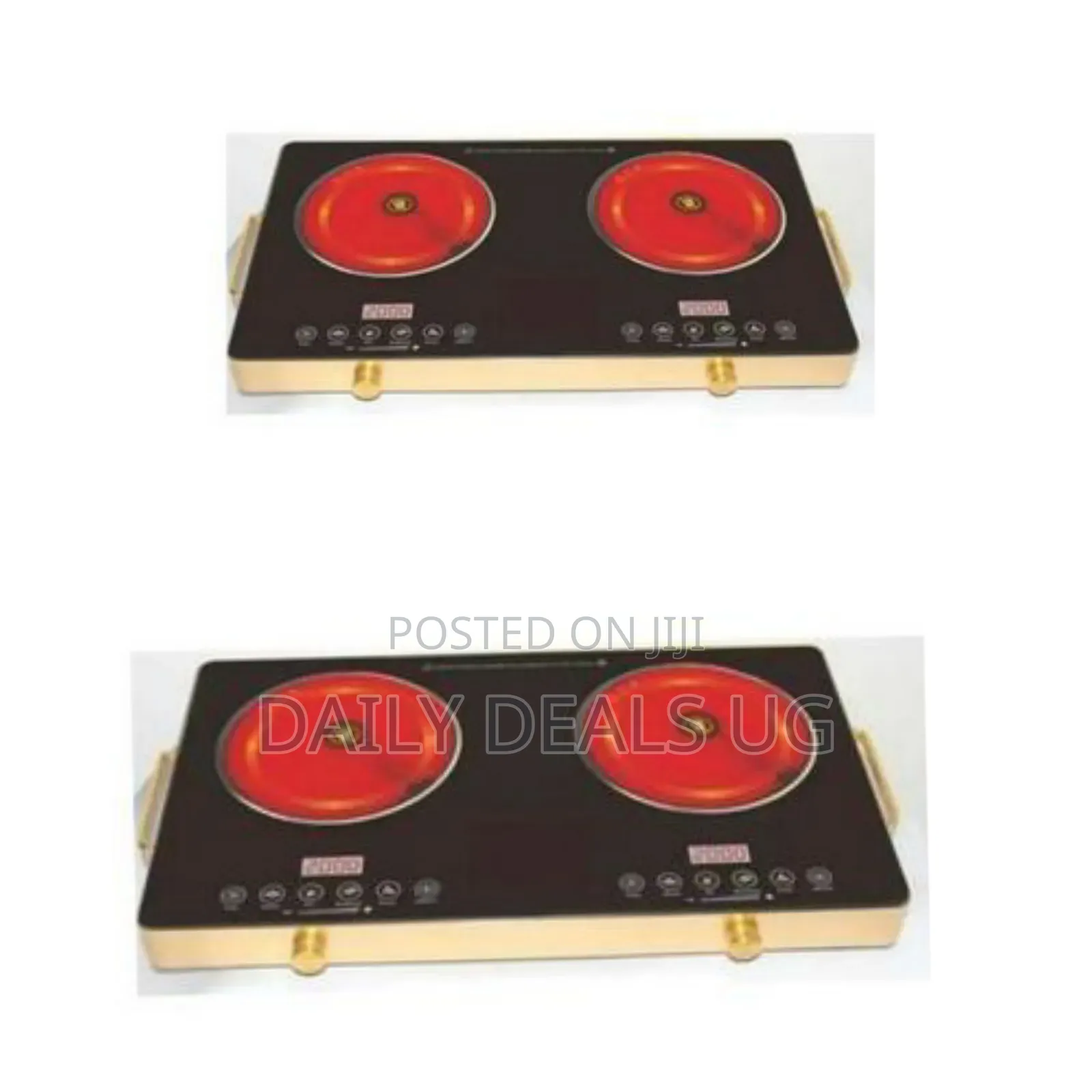 2 Burner Infrared Ceramic Induction Cooker Hot Plate Stove -Black