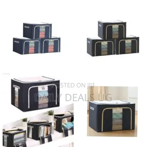 3pieces of 66l Clothes Bag Organizer With Window Zipper Carry Handle