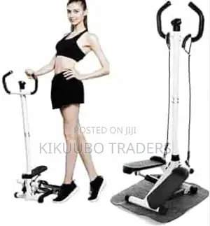 Stepper With Handlebars Large Pedals, Adjustable Training Height