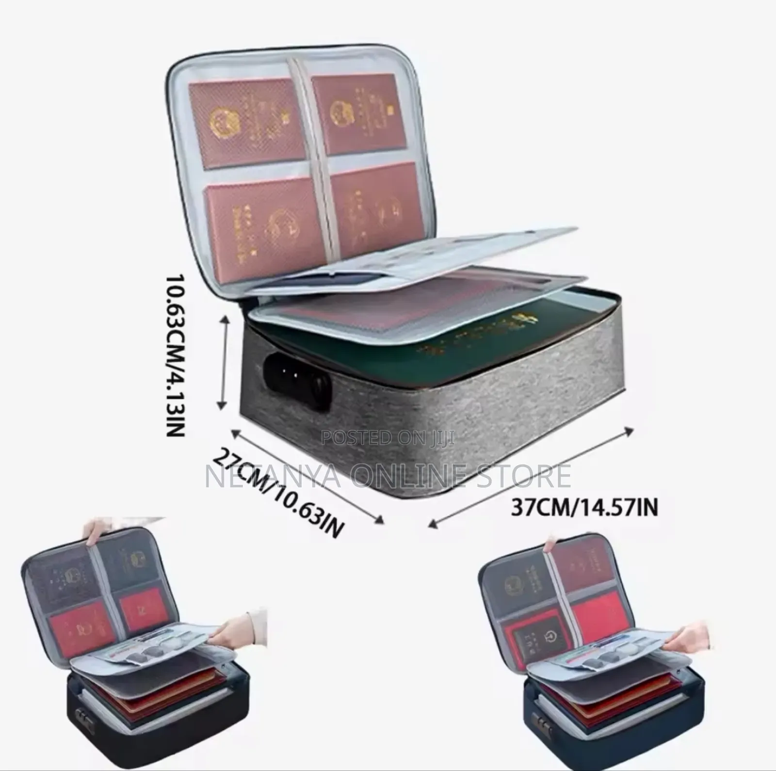 Portable Fireproof File Storage Bag