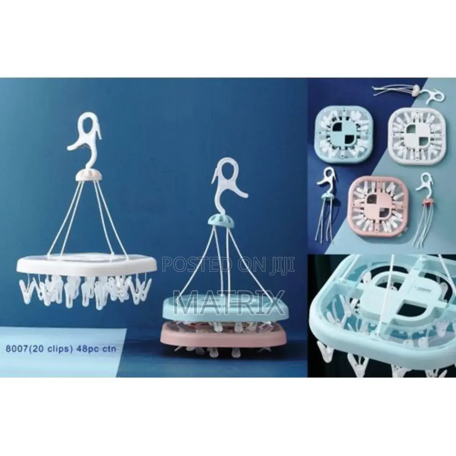 20 Clips Pegs Laundry Clothes Hanger Socks Underwear Drying Rack