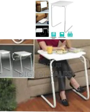 Adjustable Multi Position Portable Folding Tv Tray Table Mate for Be0