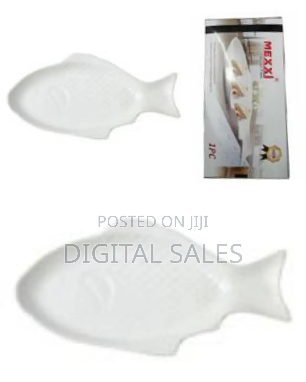 19 Inch Steak, Fish Plate Tray Dinner Platter, Bowl- White