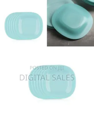 Luminarc 6 Pieces of Luminarc Square Plain Design Dinner Plates