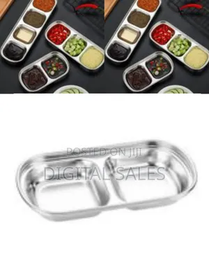 2 Compartment Salad Saucedish Food Dipping Bowl Seasoning Tray Vinegar