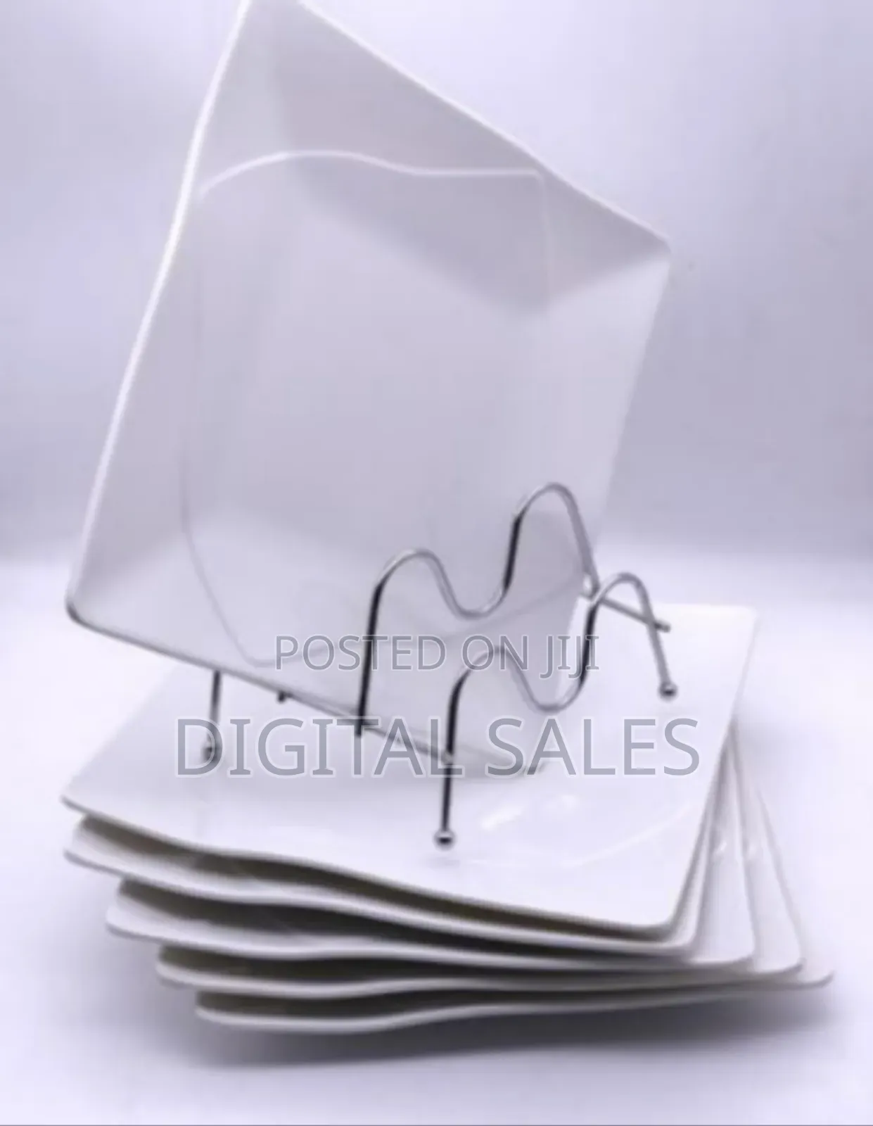 6 Pieces of Unbreakable Melamine Square Dinner Plates
