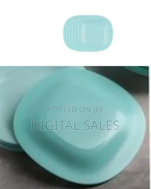 Luminarc 6 Pieces of Luminarc Square Plain Design Side Plates - Green