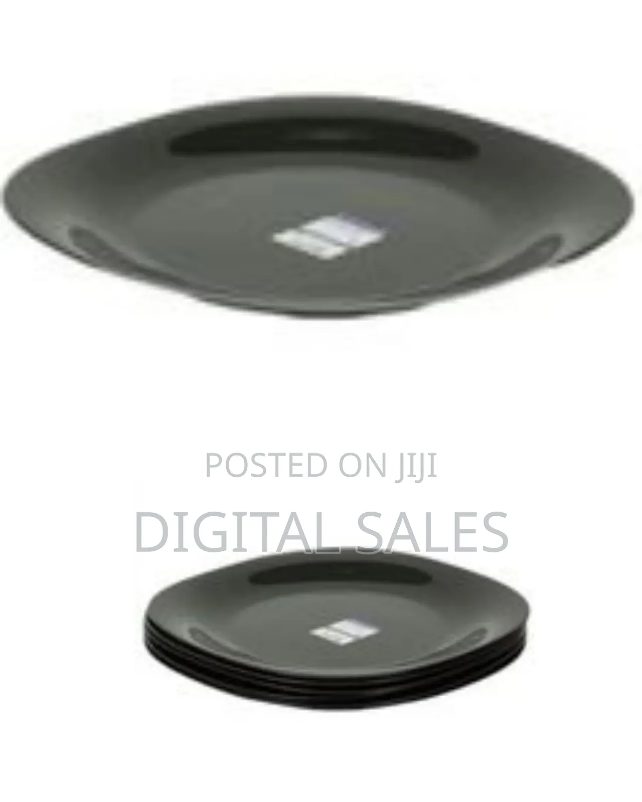 Luminarc 6 Pieces of Luminarc Square Plain Design Plates - Black
