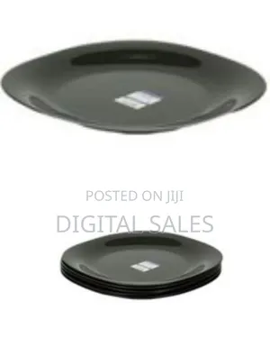 Luminarc 6 Pieces of Luminarc Square Plain Design Plates - Black