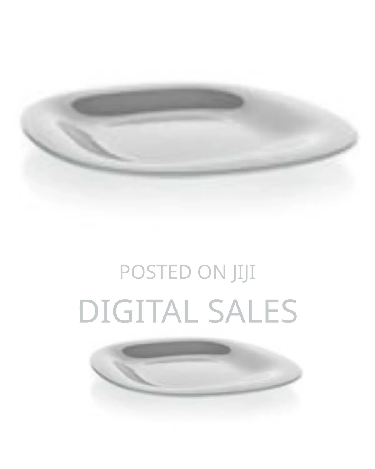 Luminarc 6 Pieces of Luminarc Square Plain Design Side Plates - Grey