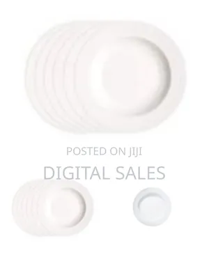 Luminarc 6 Pieces of Luminarc Round Plain Design Plates -White