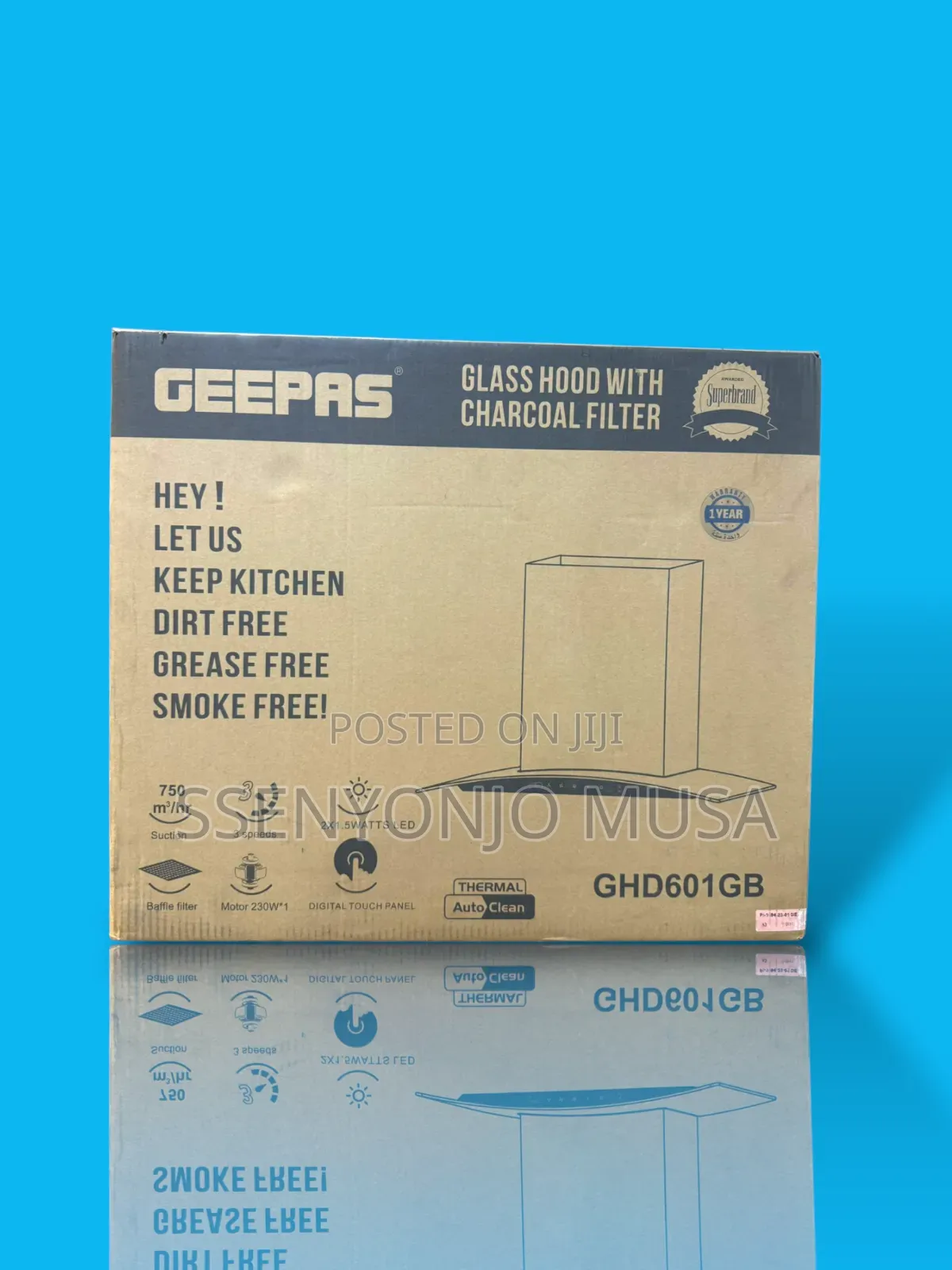 Geepas Glass Hood Ghd 501gb - Efficient Kitchen Ventilation