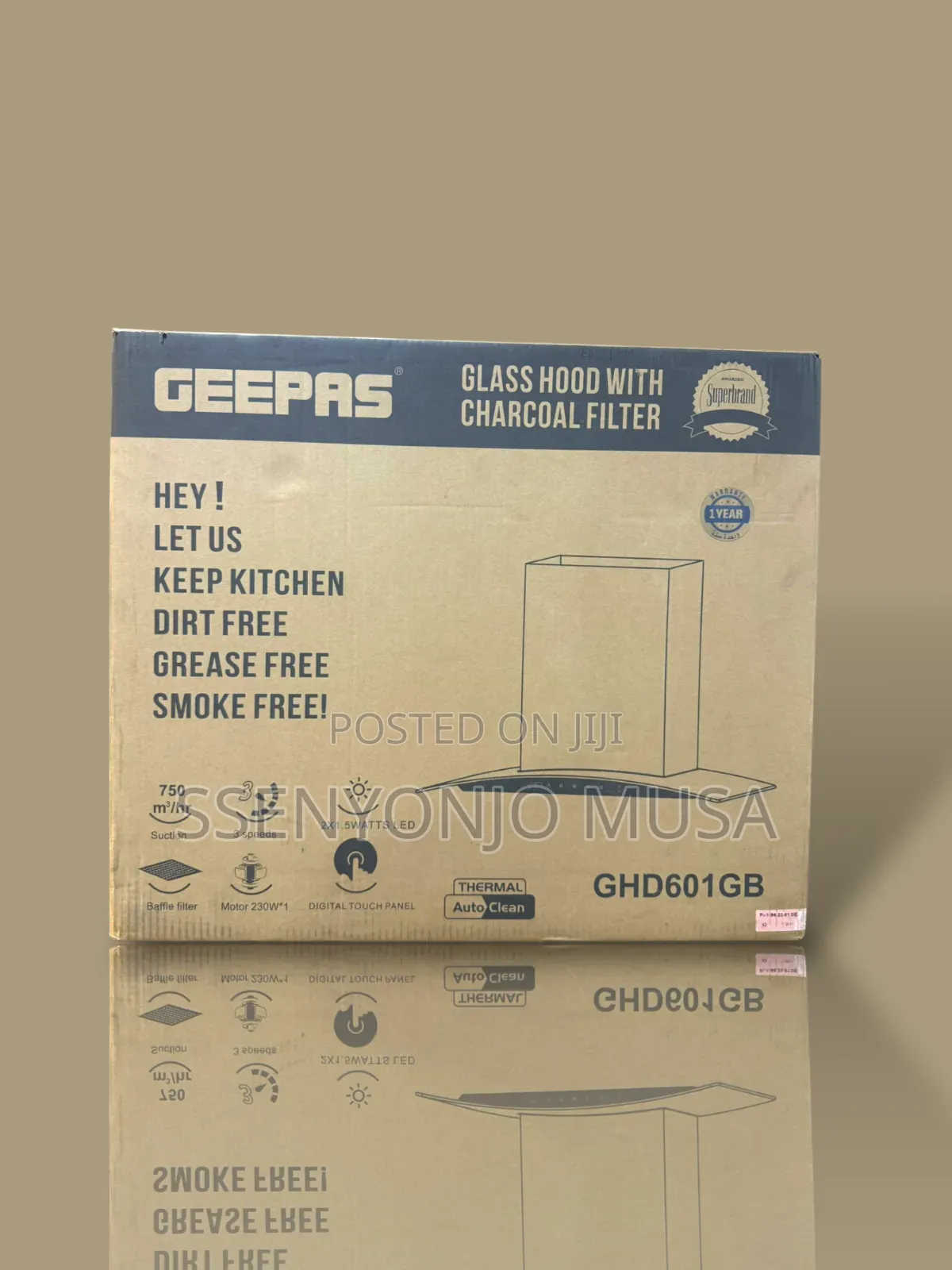Geepas Glass Hood Ghd 501gb - Efficient Kitchen Ventilation
