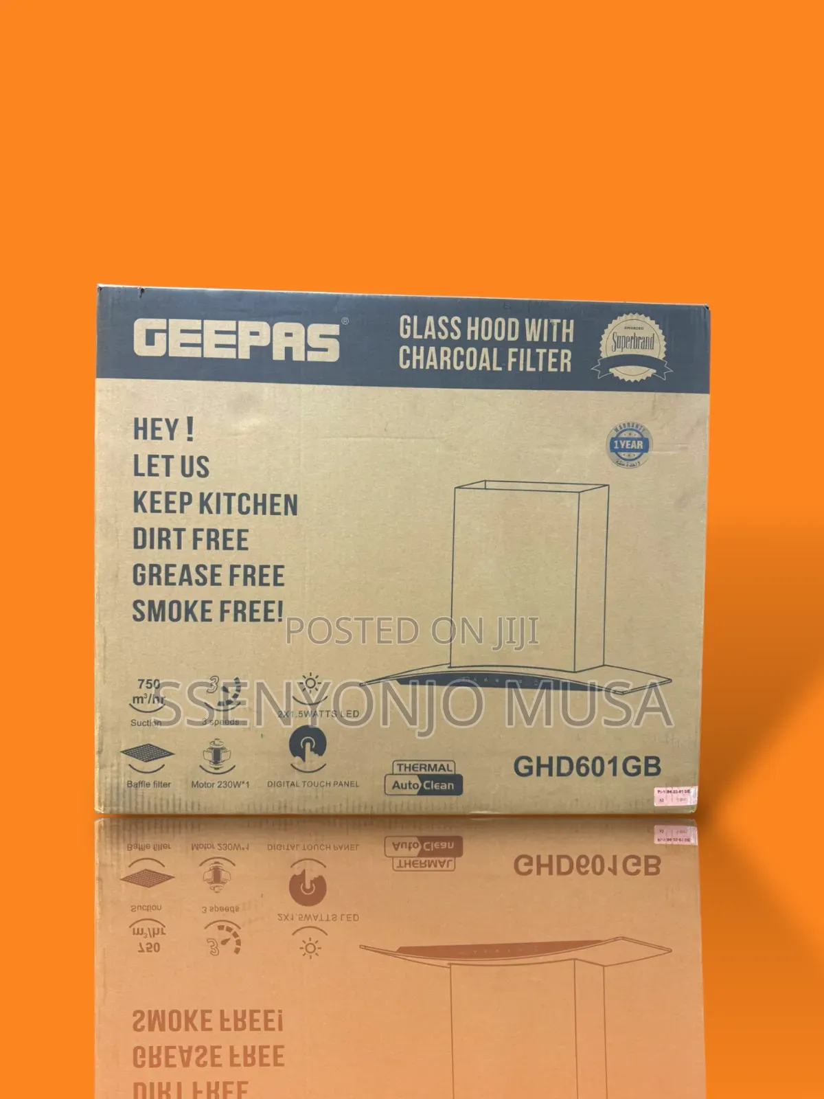 Geepas Glass Hood Ghd 501gb - Efficient Kitchen Ventilation