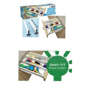 Snap Drawer Divider Kitchen Organizer Cutlery Tray-White
