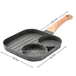 3-Section Nonstick Frying Pan - Divided Frying Pan.