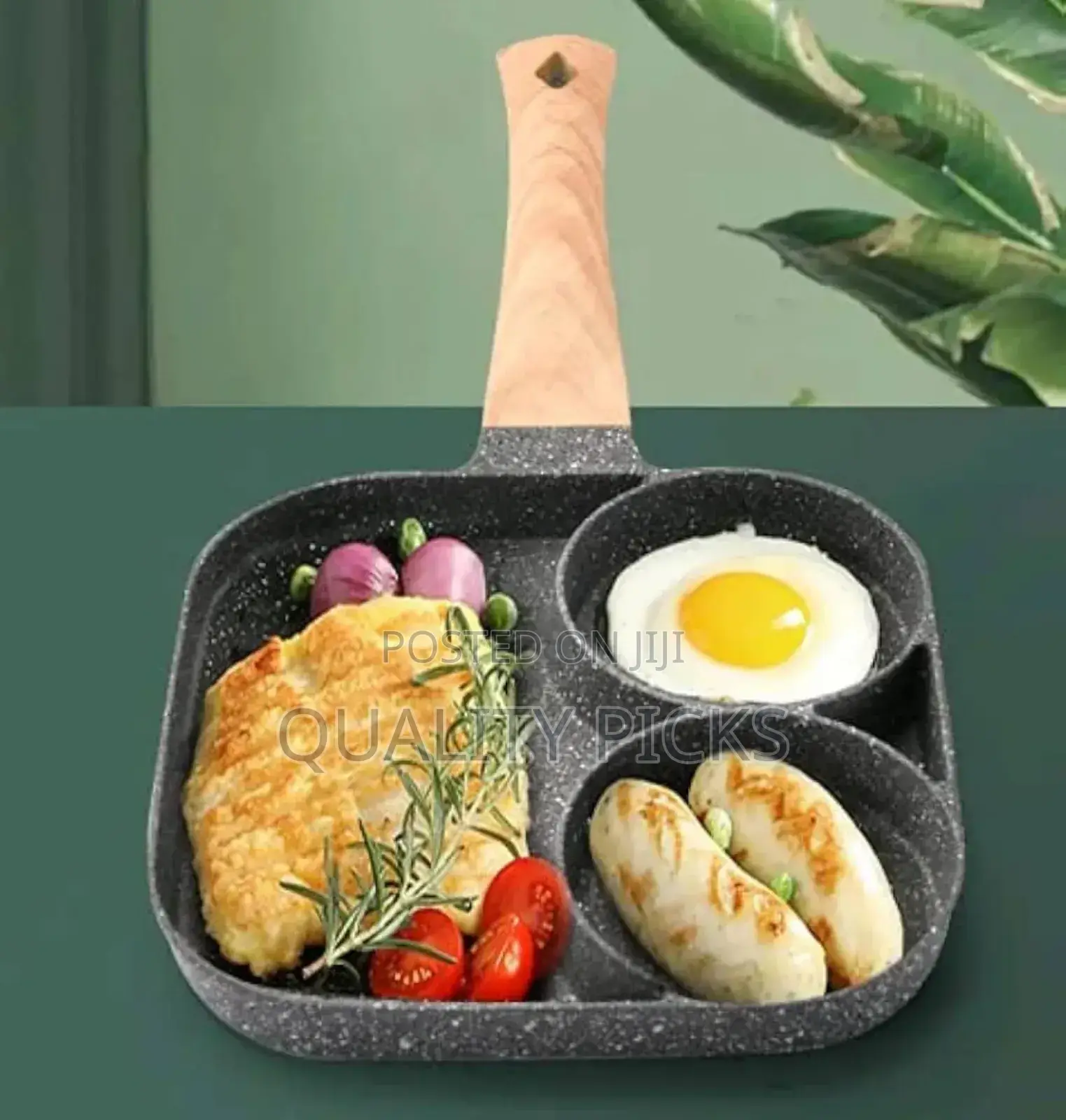 3-Section Nonstick Frying Pan - Divided Frying Pan.