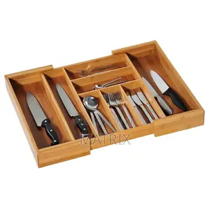 Extendable Bamboo Cutlery Tray
