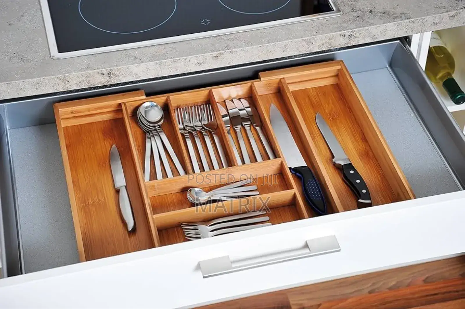 Extendable Bamboo Cutlery Tray