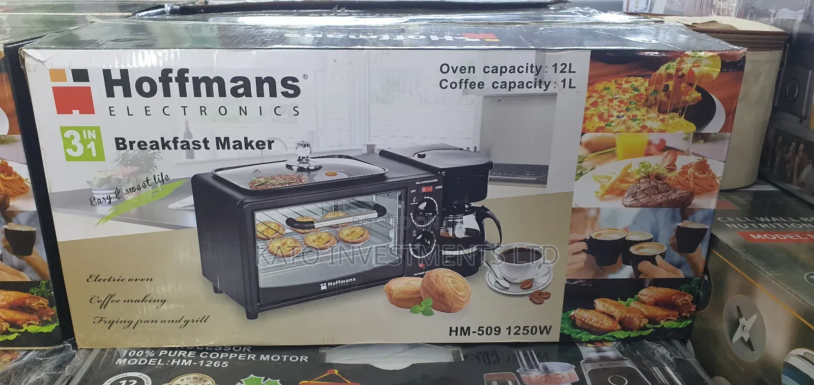 Breakfast Maker Hoffmans 12l Oven 1l Coffee Maker