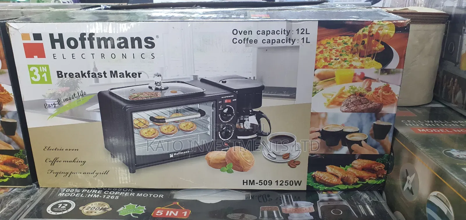 Breakfast Maker Hoffmans 12l Oven 1l Coffee Maker