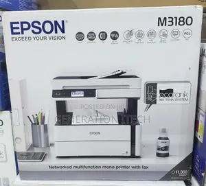 Epson Printer Eco Tank M3180- Wifi Monochrome 4 In 1 Duplex Printer
