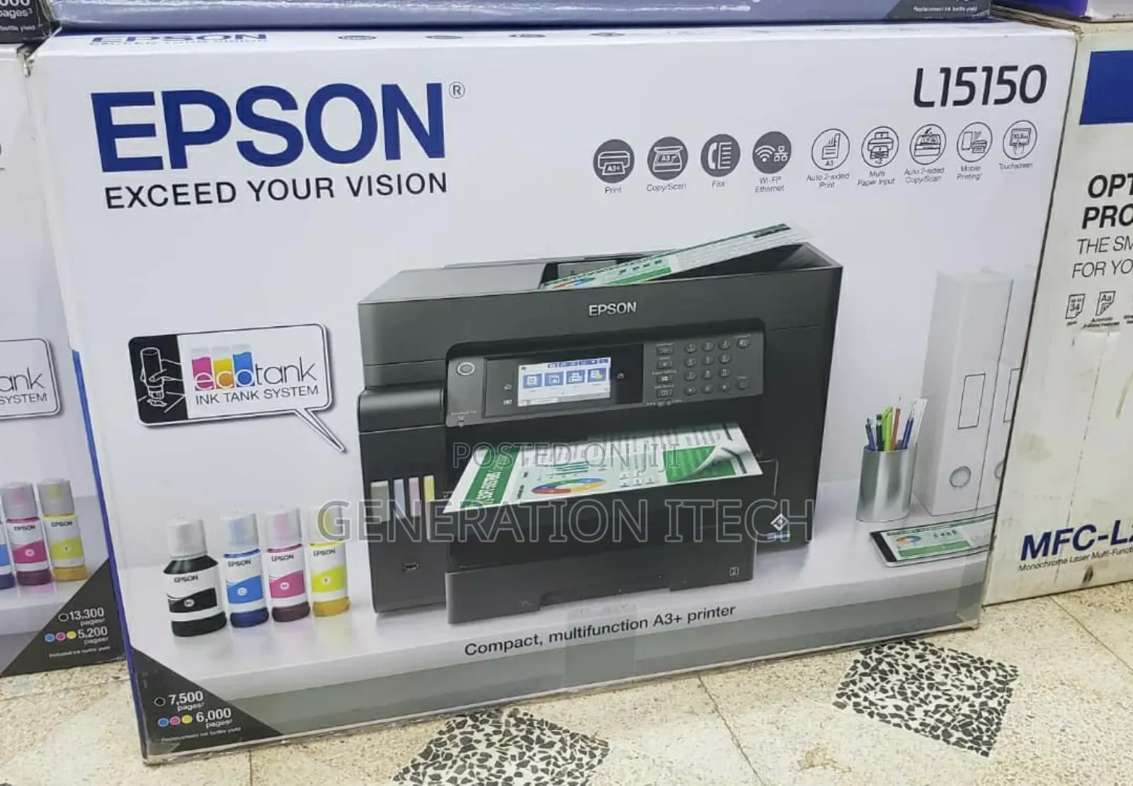 Epson Printer Eco Tank L15150 A3 Wifi Duplex  All In One Printer