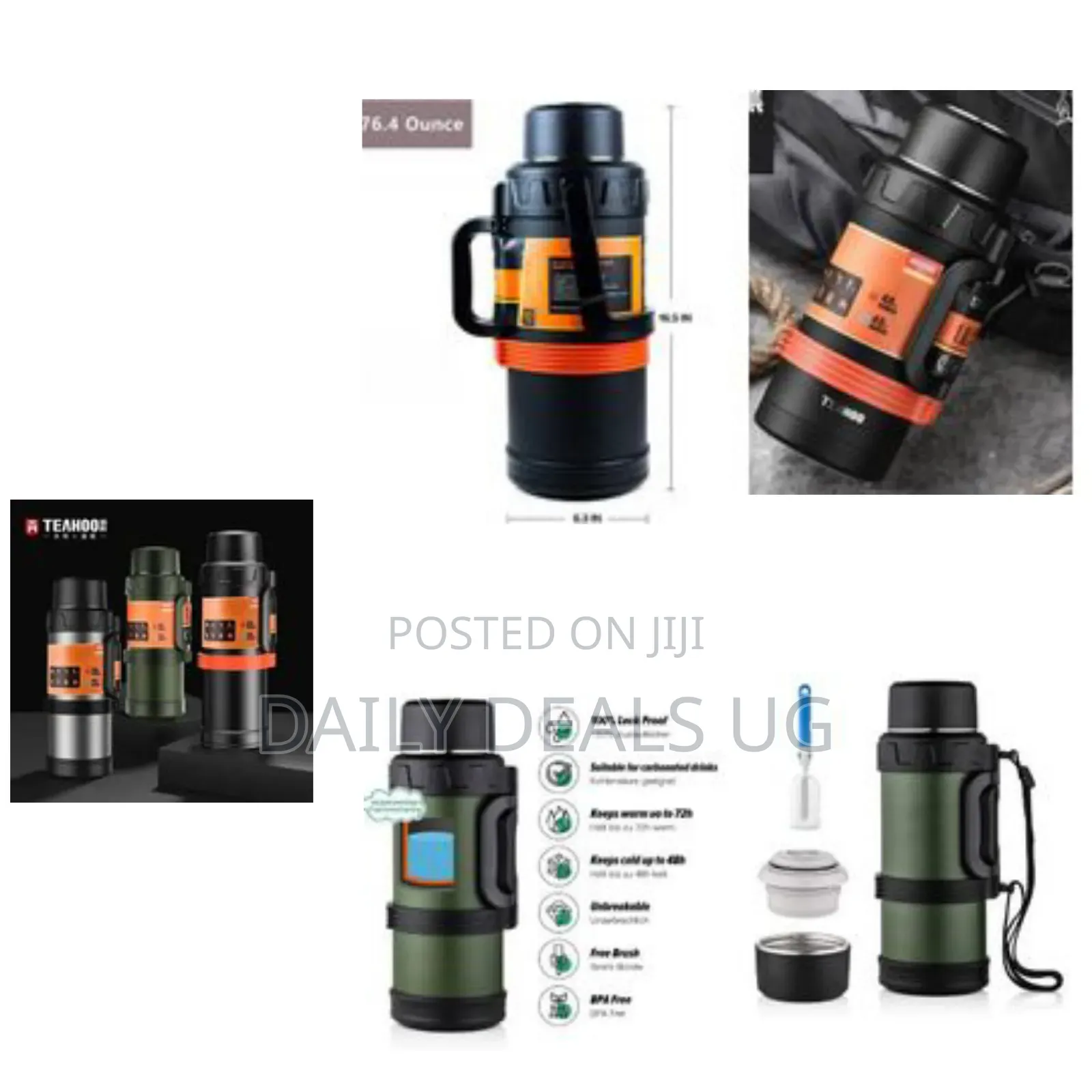 3 L Large Thermos Bottle Stainless Steel Double Walls Vacuum