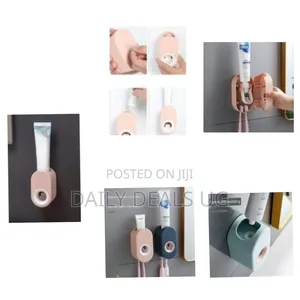 Automatic Toothpaste Squeezer Dispenser Toothbrush Holder Wall