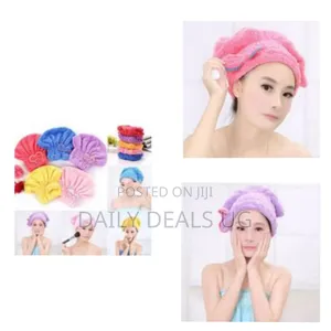Microfiber Hair Quick Drying Towel Bath Wrap Shower Cap Turban
