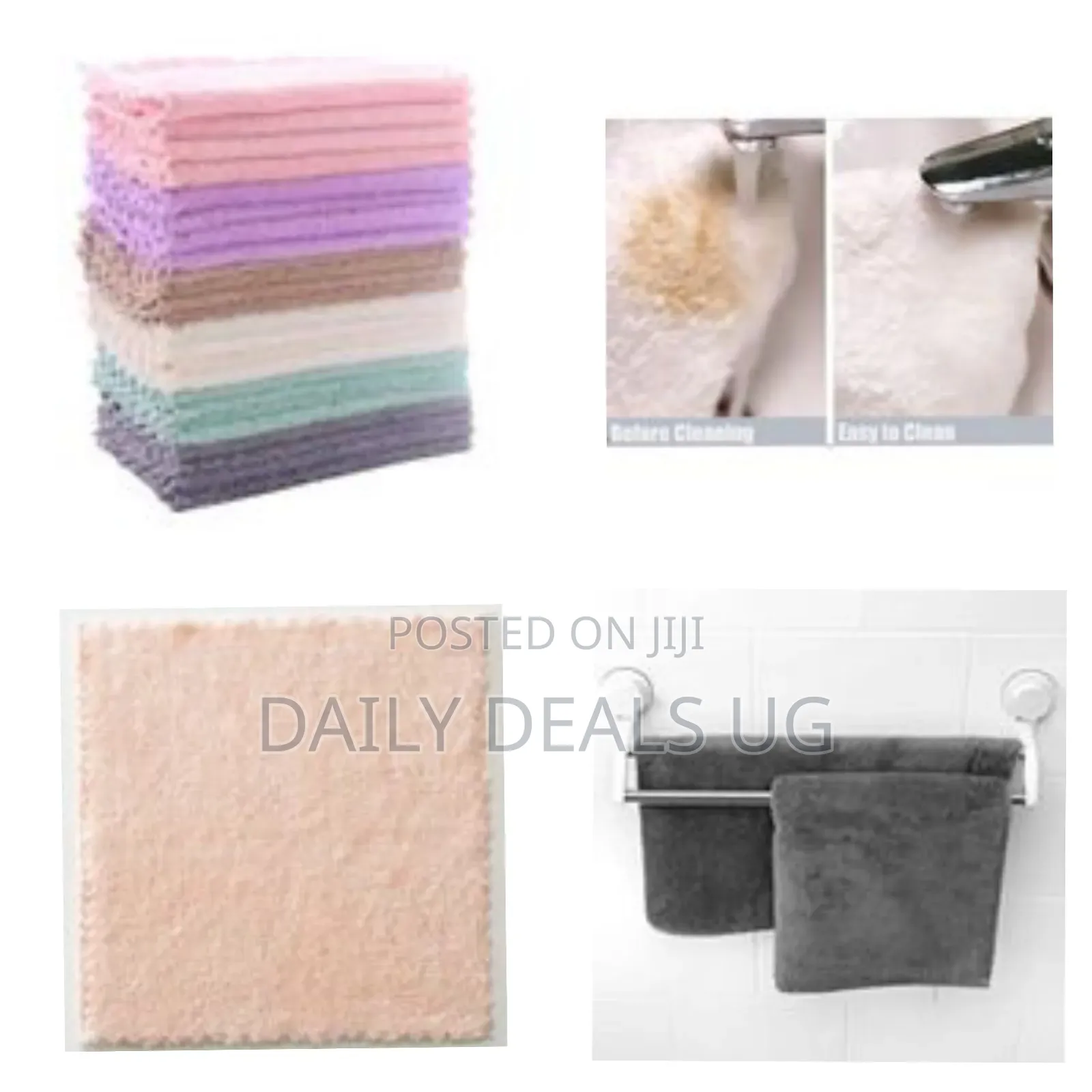 30x30cm, 4 Piece Microfiber Kitchen Dish Cleaning Drying Towels