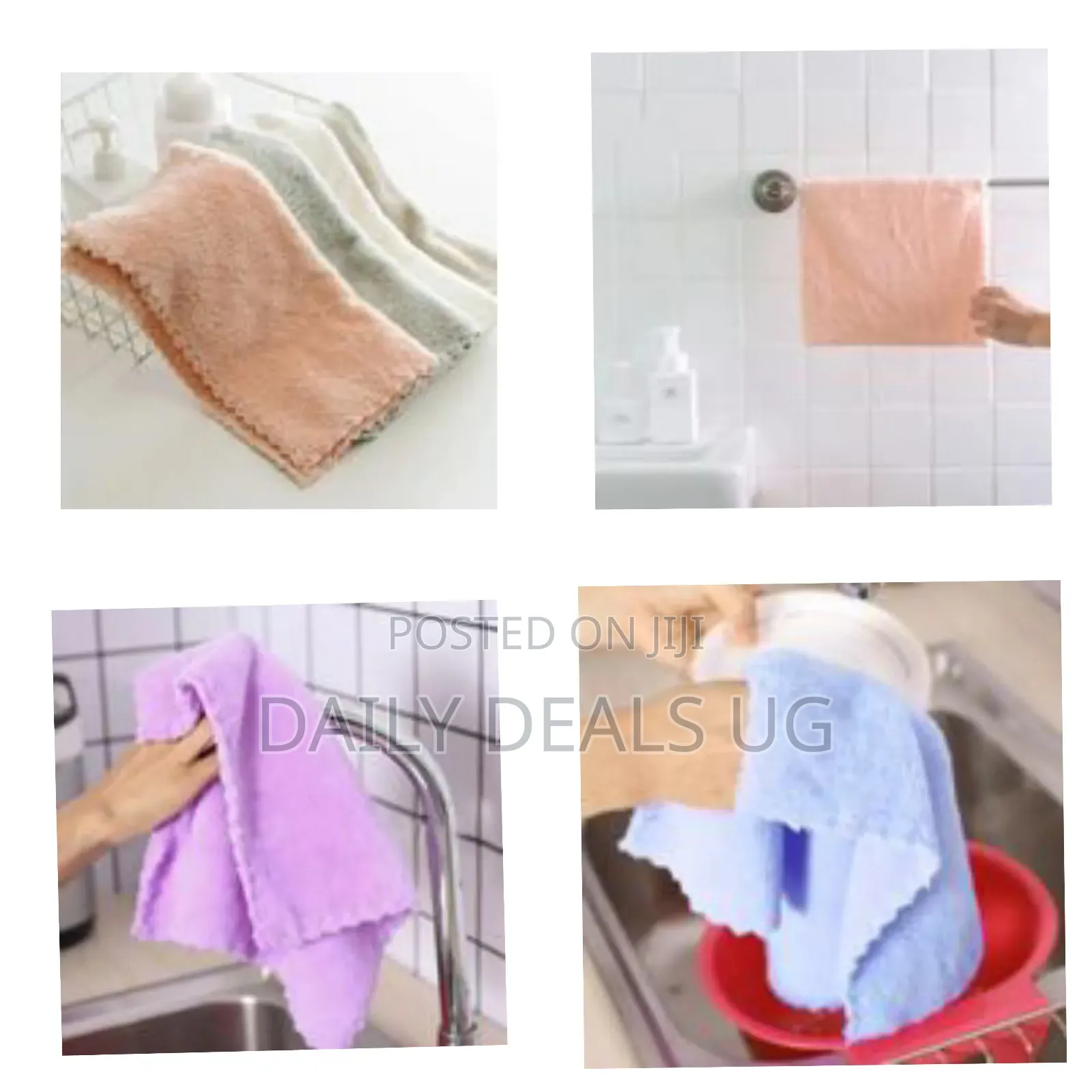 30x30cm, 4 Piece Microfiber Kitchen Dish Cleaning Drying Towels