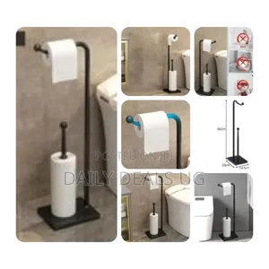 No Drilling Rustless Shelf Stainless Steel Freestanding Tissue Rack