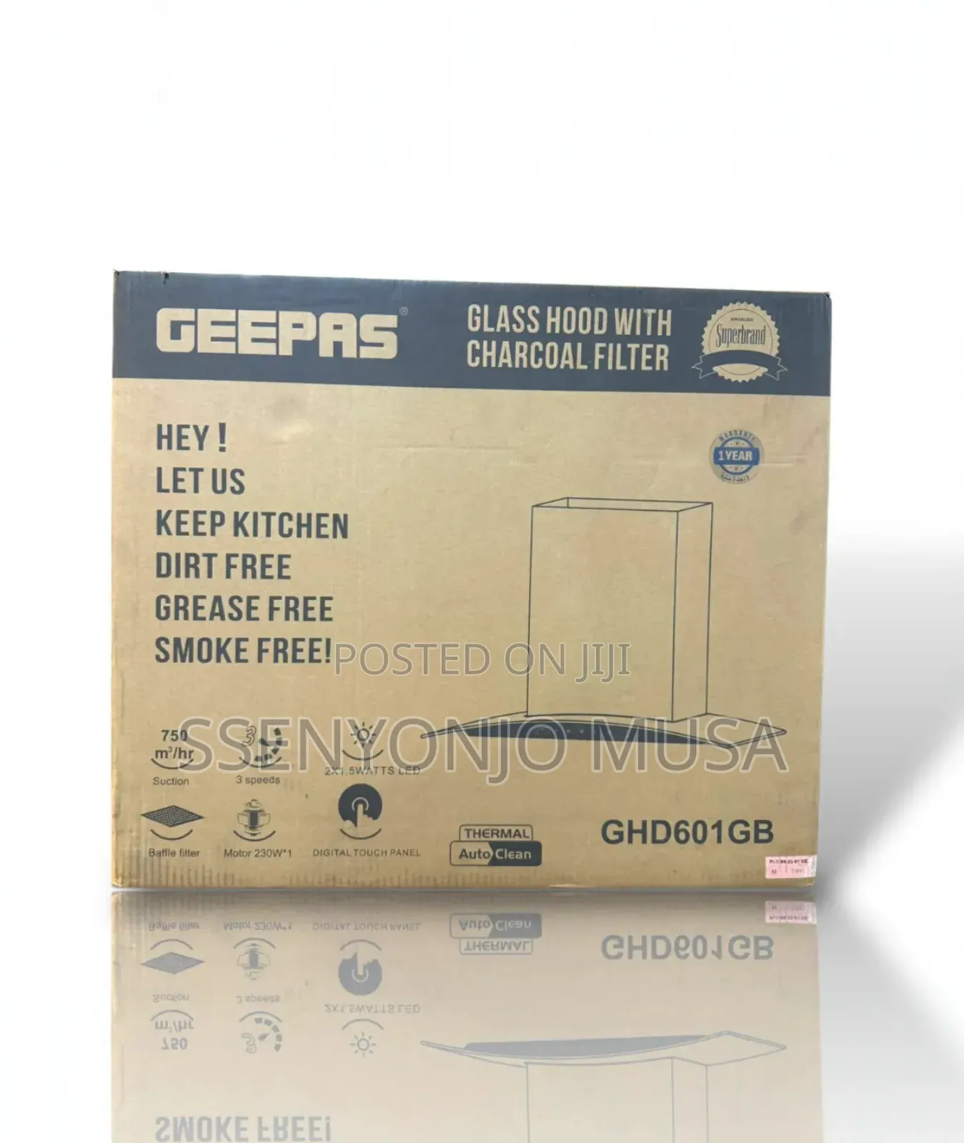 Geepas Glass Hood Ghd 501gb - Efficient Kitchen Ventilation
