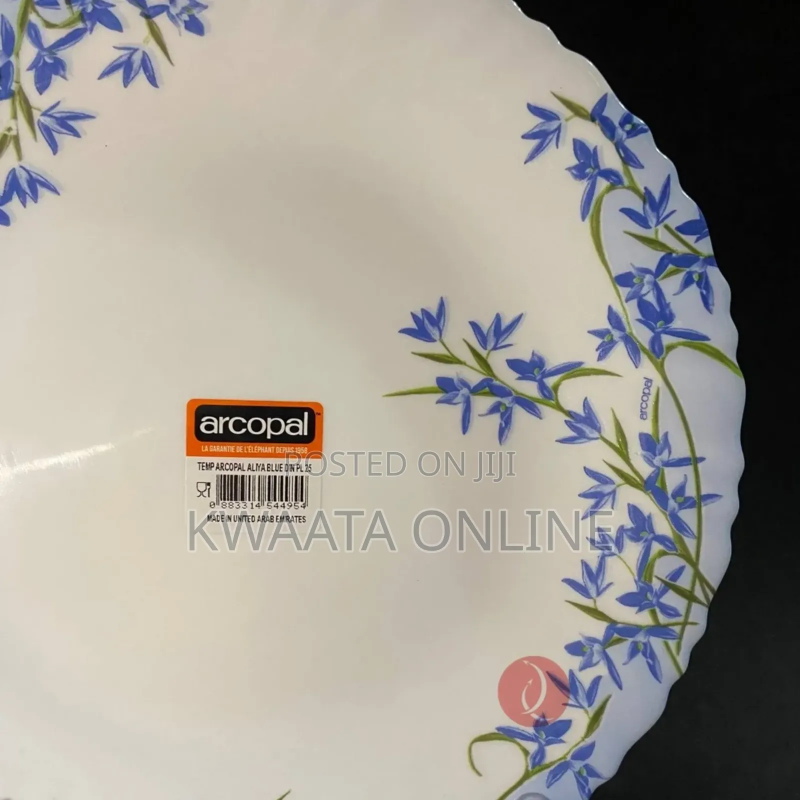26 Pieces Arcopal Aliya Blue Dinner Set Opalware