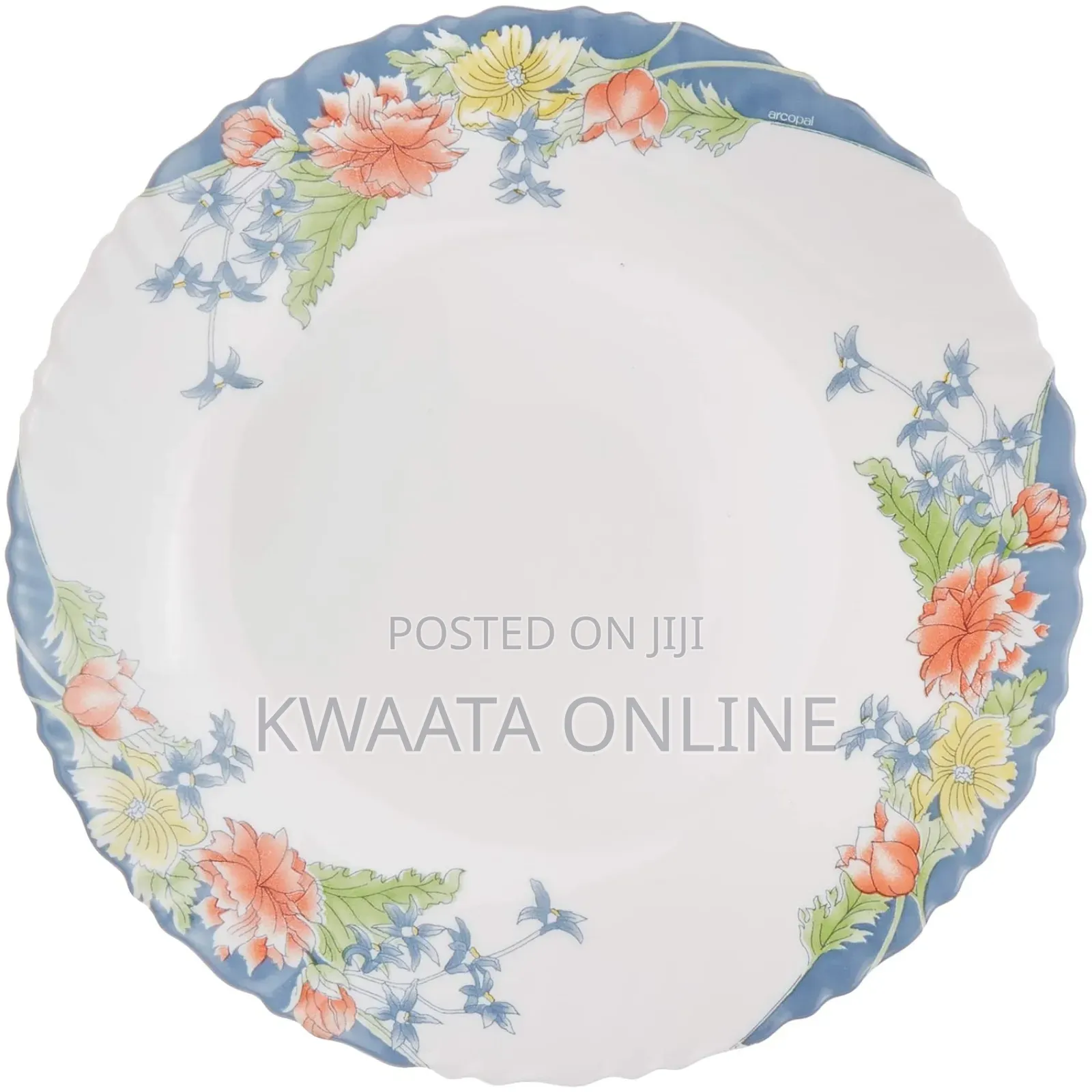 26 Pieces Arcopal Aliya Blue Dinner Set Opalware