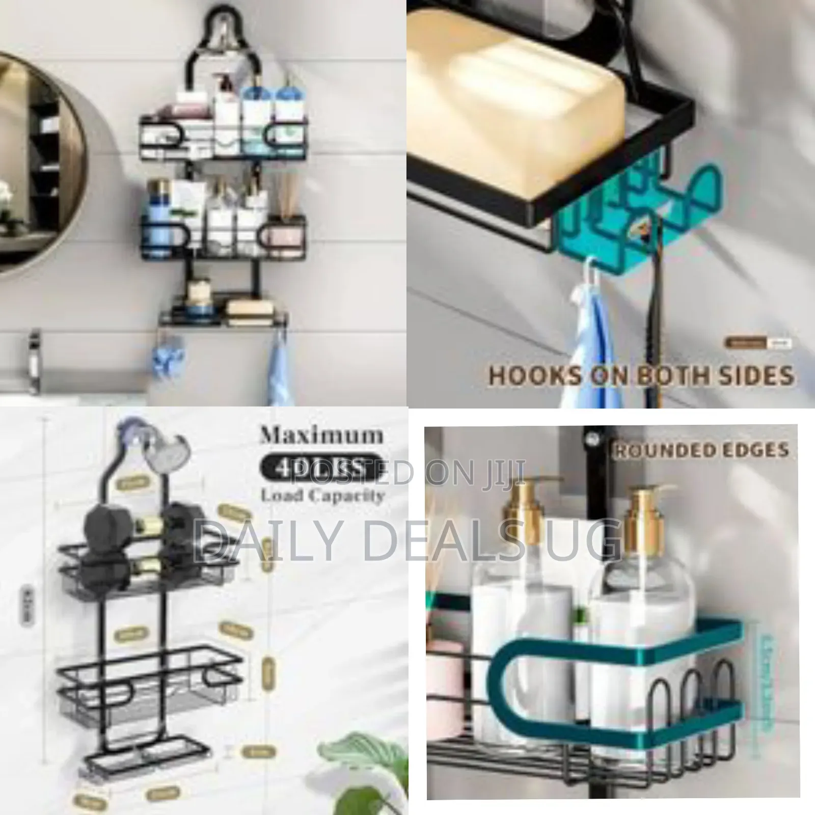 3 Tier Over Shower Head Hanging Shower Caddy Easy Installation