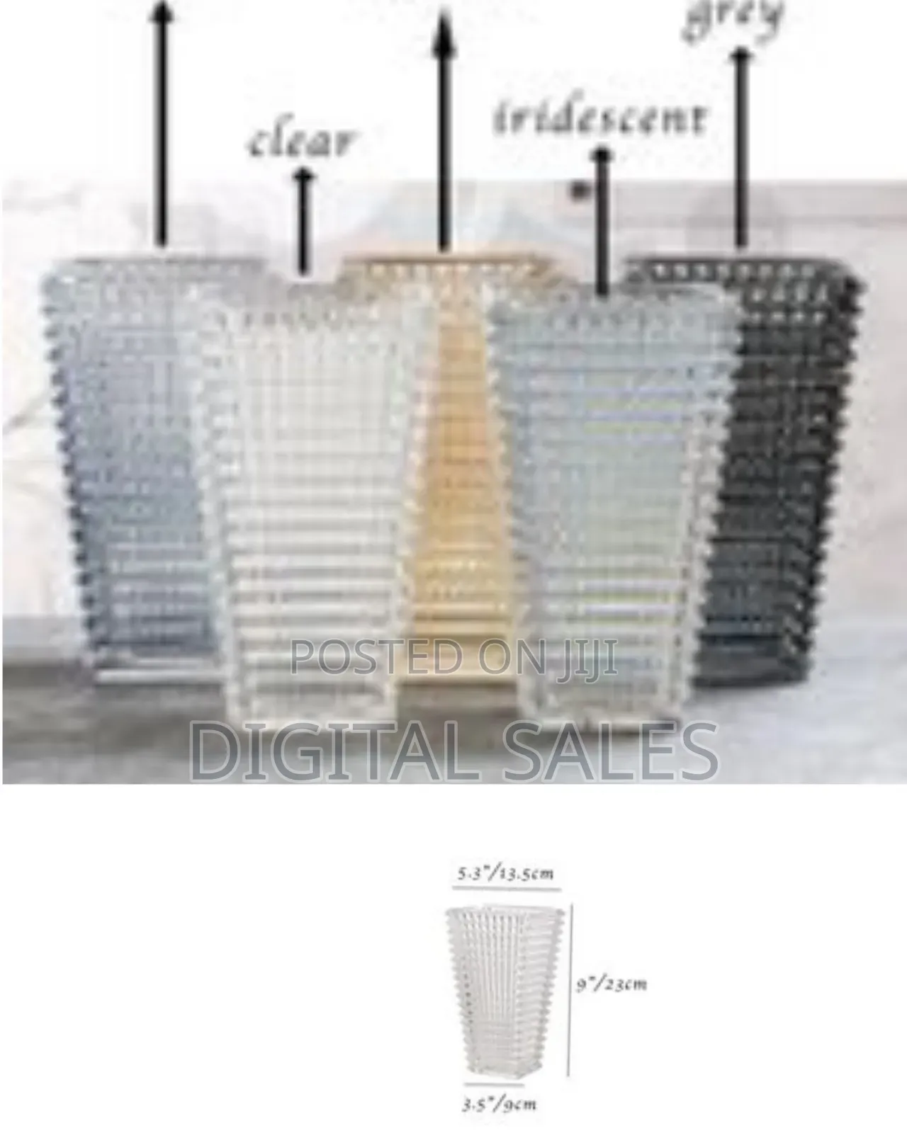 Glass Eye Rectangular Flower Vase Sculpture Vase Tabletop Glass Vases