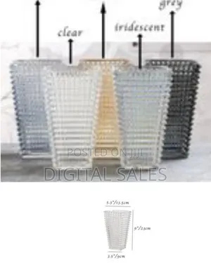 Glass Eye Rectangular Flower Vase Sculpture Vase Tabletop Glass Vases
