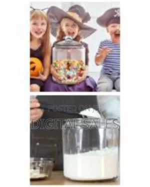 12l Airtight Glass Sweet Cookie Candy Jar Cereal Food Storage