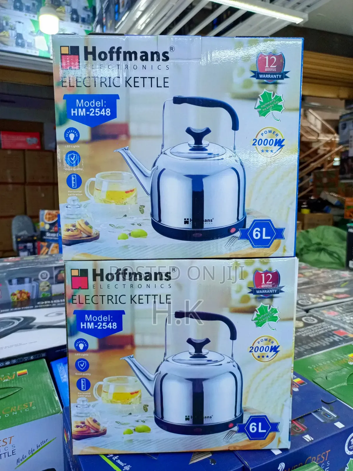 Hoffmans 6l Electric Stainless Steel Kettle, Model Hm-2548.