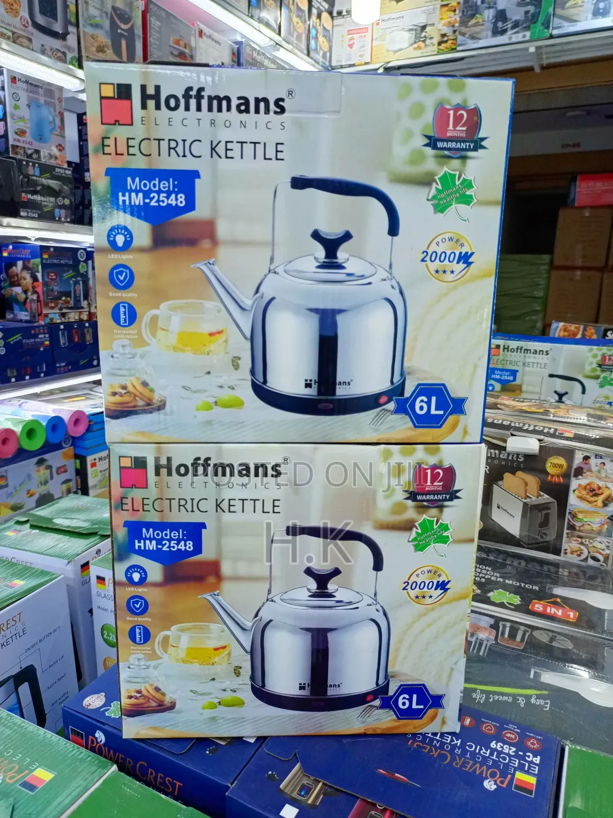 Hoffmans 6l Electric Stainless Steel Kettle, Model Hm-2548.