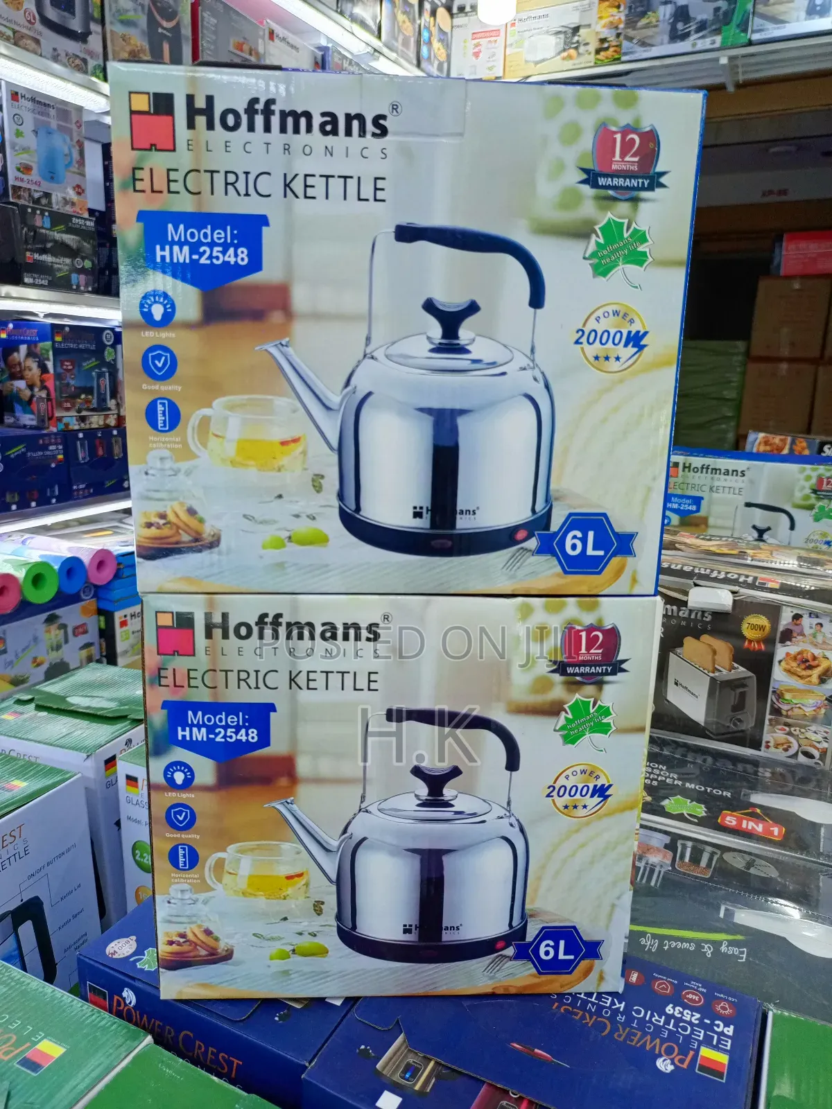 Hoffmans 6l Electric Stainless Steel Kettle, Model Hm-2548.