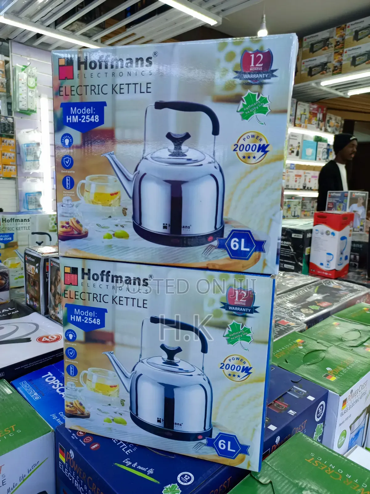 Hoffmans 6l Electric Stainless Steel Kettle, Model Hm-2548.