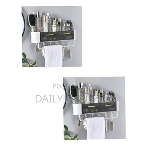 Shower Caddy, Self Adhesive Wall Mounted Shelf Bath Organizer